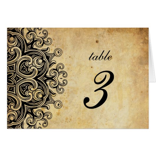 zwart bruiloft tafel nummer (Voorkant Horizontaal)