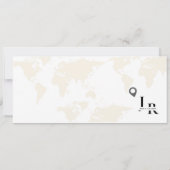 Zwart Bruiloft uitnodiging Boarding pass ticket (Achterkant)