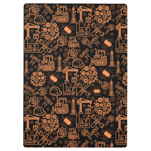 zwart-bruin Architectural Blueprint Engineer Klembord (Achterkant)