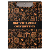 zwart-bruin Architectural Blueprint Engineer Klembord (Voorkant)