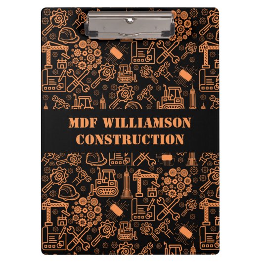 zwart-bruin Architectural Blueprint Engineer Klembord (Voorkant)