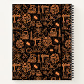 zwart-bruin Architectural Blueprint Engineer Notitieboek (Achterkant)