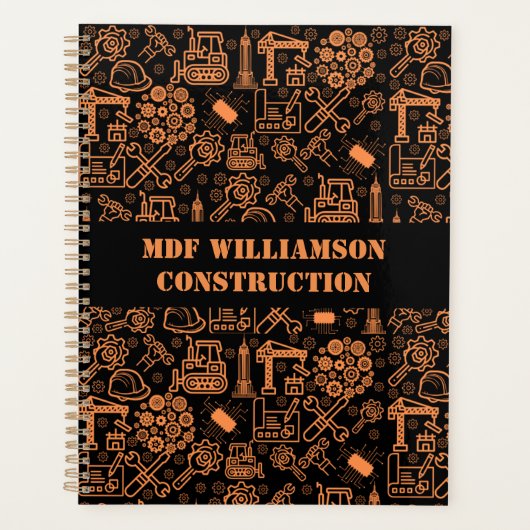 zwart-bruin Architectural Blueprint Engineer Planner (Voorkant)