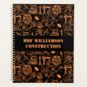 zwart-bruin Architectural Blueprint Engineer Planner (Voorkant)