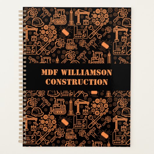 zwart-bruin Architectural Blueprint Engineer Planner (Voorkant)