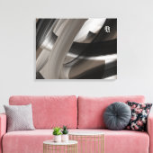 Zwart Bruin Beige Abstract Canvas Afdruk (Insitu (Woonkamer))