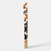 Zwart Bruin Beige Sinaasappel Mideeuwse Kunstpatro iPhone Hoesje (Linkerkant)