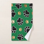 Zwart-bruin en bruin papier voor honden bad handdoek (Handdoek)