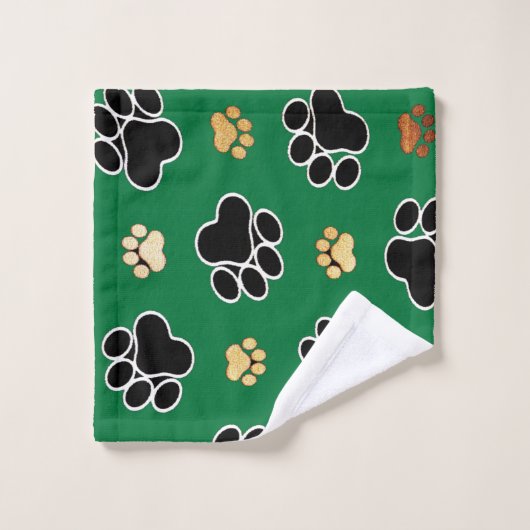 Zwart-bruin en bruin papier voor honden bad handdoek (Wasdoekje)