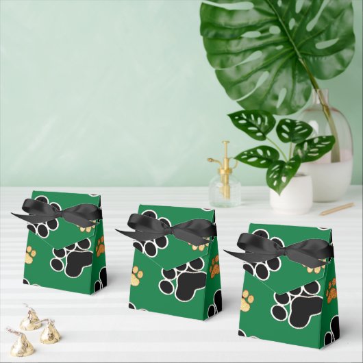 Zwart-bruin en bruin papier voor honden bedankdoosjes (Meervoudige)