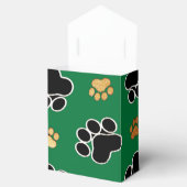 Zwart-bruin en bruin papier voor honden bedankdoosjes (Geopend)