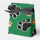 Zwart-bruin en bruin papier voor honden bedankdoosjes (Voorkant Zijde)