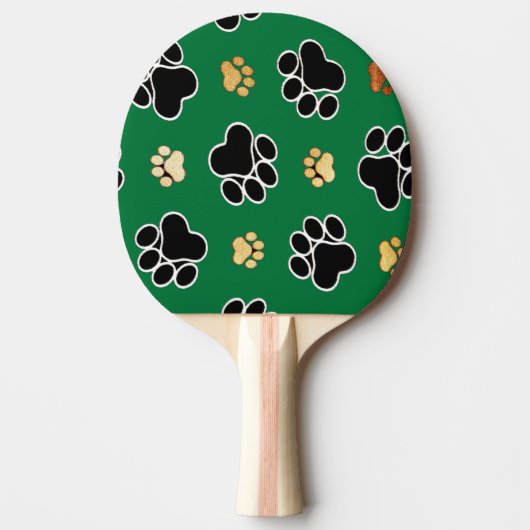 Zwart-bruin en bruin papier voor honden tafeltennisbatje (Voorkant)