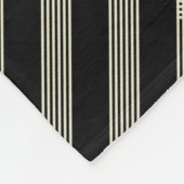 Zwart, bruin en goudbruin monogram fleece deken (Hoek)