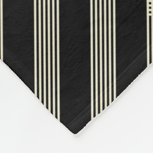 Zwart, bruin en goudbruin monogram fleece deken (Hoek)