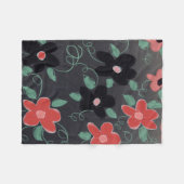 Zwart bruin en rood fleece deken (Voorkant (Horizontaal))