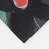 Zwart bruin en rood fleece deken (Hoek)