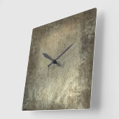 Zwart, bruin en Taupe Grunge Vierkante Klok (Hoek)