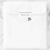 Zwart Bruin en Wit Beagle Dog Sticker (Tas)