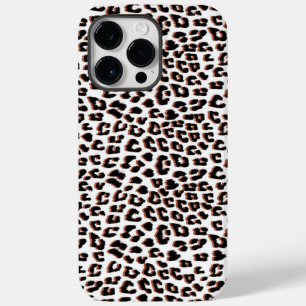 Zwart bruin en wit luipaardprint Case-Mate iPhone 14 pro max hoesje