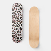 Zwart bruin en wit luipaardprint persoonlijk skateboard (Voorkant)