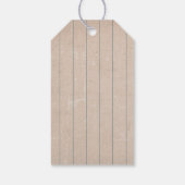 Zwart, bruin en wit Tartan Cadeaulabel (Achterkant)