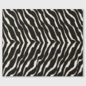 Zwart bruin en witte zebra printpapier cadeaupapier (Vlak)