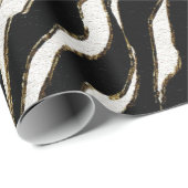 Zwart bruin en witte zebra printpapier cadeaupapier (Rol Hoek)