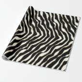 Zwart bruin en witte zebra printpapier cadeaupapier (Uitgerold)