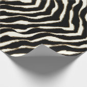 Zwart bruin en witte zebra printpapier cadeaupapier (Hoek)