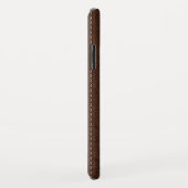 Zwart & Bruin  Faux Leather Case-Mate iPhone Case (Achterkant/rechts)