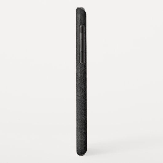 Zwart & Bruin Faux Leather Case-Mate iPhone Case (Achterkant/links)