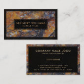Zwart-bruin Faux Marble Visitekaartje (Voorkant / Achterkant)