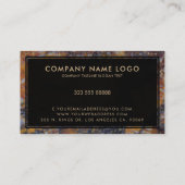 Zwart-bruin Faux Marble Visitekaartje (Achterkant)