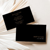 Zwart Bruin Formeel Retro Visitekaartje