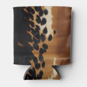 Zwart Bruin Goud Koeienhuid Blikjeskoeler (Voorkant)