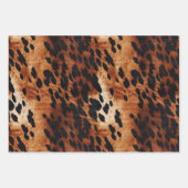 Zwart Bruin Goud Koeienhuid Inpakpapier Vel (Voorkant 3)