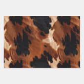 Zwart Bruin Goud Koeienhuid Inpakpapier Vel (Voorkant 2)