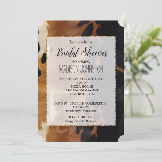 Zwart Bruin Goud Koeienhuid Zuidwest Kaart (Staand voorkant)