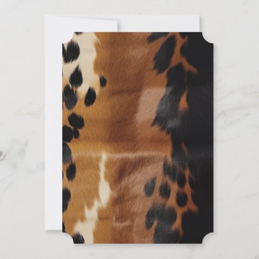Zwart Bruin Goud Koeienhuid Zuidwest Kaart (Achterkant)
