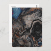 Zwart, bruin, grijs en blauw Abstract modern Briefkaart (Voorkant / Achterkant)