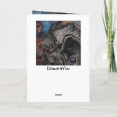 Zwart, bruin, grijs en blauw Abstract modern Kaart (Achterkant)