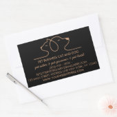 Zwart Bruin Hond Kat Logo Vet Pet Rechthoekige Sticker (Envelop)