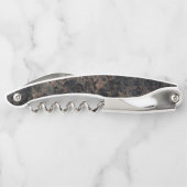 Zwart Bruin Marmeren Patroon Elegant Kurkentrekker (Achterkant)