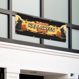 Zwart & Bruin Modern Halloween Sale - Winkel Spandoek