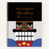 Zwart Bruin Notenkraker Kerst Recepten Kookboek Notitieboek (Voorkant)