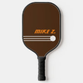 Zwart bruin pickleBall-peddel met afspeelnaam Pickleball Paddle (Voorkant)