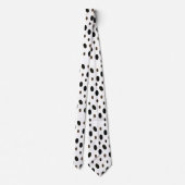 Zwart Bruin Polka Dot Stropdas (Achterkant)