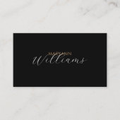 Zwart Bruin Retro Marketing Consultant Visitekaartje (Voorkant)