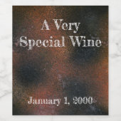 Zwart bruin Waterverf Spuitetiket Wijn Etiket (Enkel label)